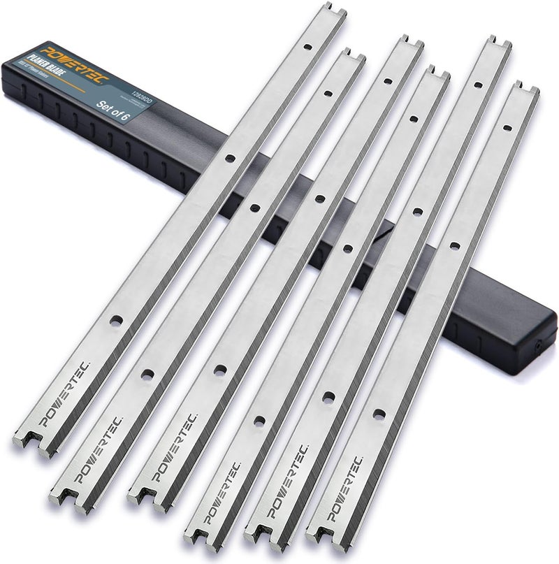 POWERTEC 13 Inch Planer Blades for RIDGID R4330, TP1300LS Planer, Replacement for AC20502 Planer Knives, Set of 6 (12828DDV) - Image 1